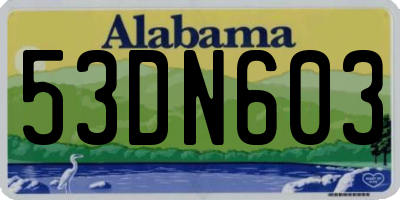 AL license plate 53DN603