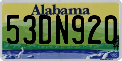 AL license plate 53DN920