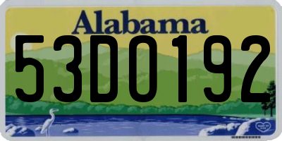 AL license plate 53DO192
