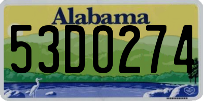 AL license plate 53DO274