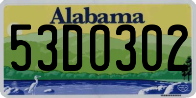 AL license plate 53DO302