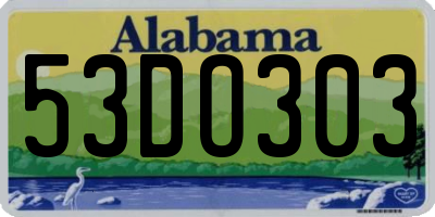 AL license plate 53DO303