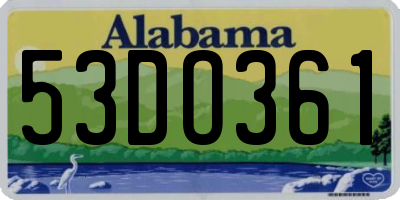 AL license plate 53DO361