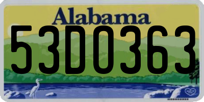 AL license plate 53DO363