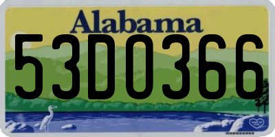 AL license plate 53DO366