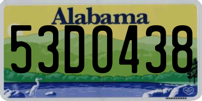 AL license plate 53DO438