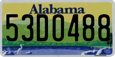 AL license plate 53DO488