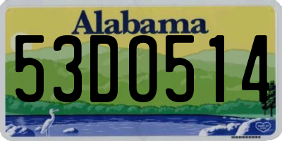AL license plate 53DO514