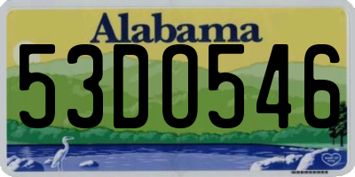 AL license plate 53DO546