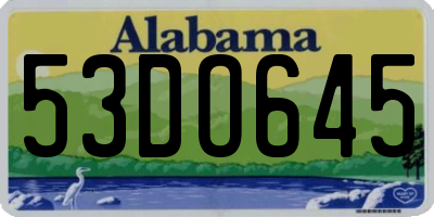 AL license plate 53DO645