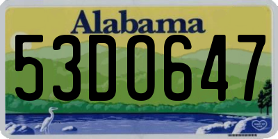 AL license plate 53DO647