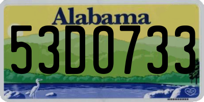 AL license plate 53DO733