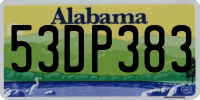 AL license plate 53DP383