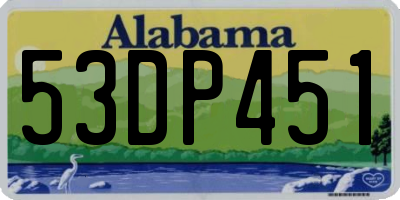 AL license plate 53DP451