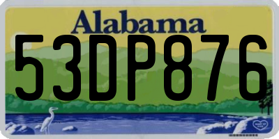 AL license plate 53DP876