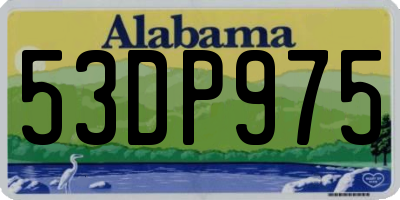 AL license plate 53DP975