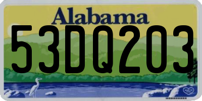 AL license plate 53DQ203