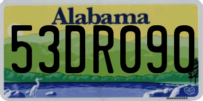 AL license plate 53DR090