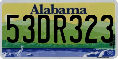 AL license plate 53DR323
