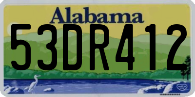 AL license plate 53DR412