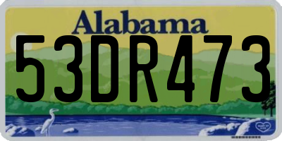 AL license plate 53DR473