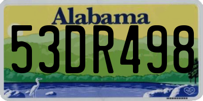 AL license plate 53DR498