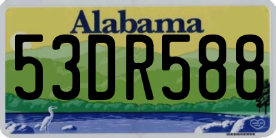 AL license plate 53DR588