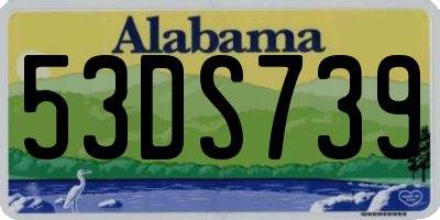 AL license plate 53DS739