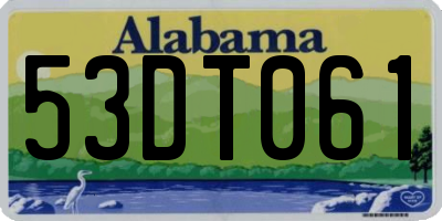 AL license plate 53DT061