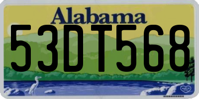 AL license plate 53DT568