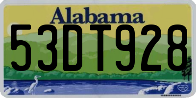 AL license plate 53DT928