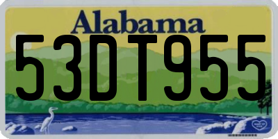 AL license plate 53DT955