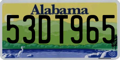 AL license plate 53DT965