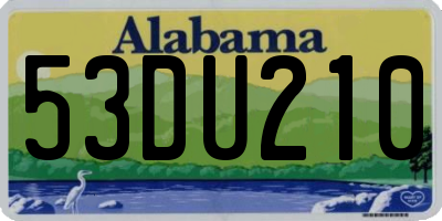 AL license plate 53DU210
