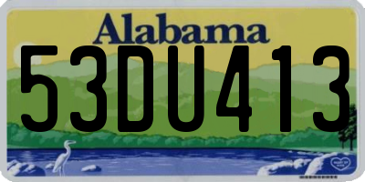 AL license plate 53DU413