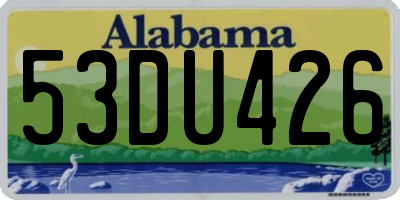 AL license plate 53DU426
