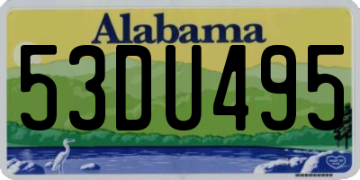 AL license plate 53DU495