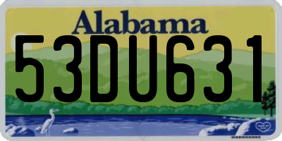 AL license plate 53DU631