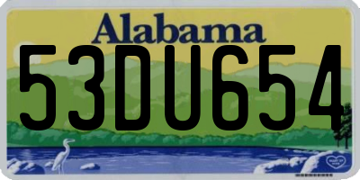 AL license plate 53DU654