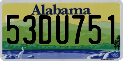 AL license plate 53DU751