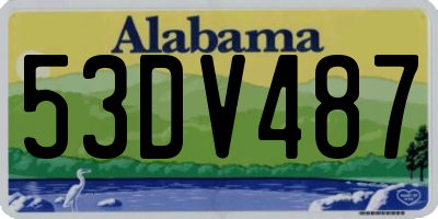 AL license plate 53DV487
