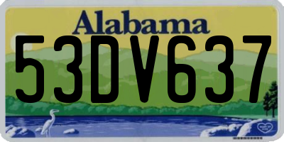 AL license plate 53DV637