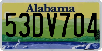 AL license plate 53DV704
