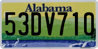 AL license plate 53DV710