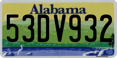 AL license plate 53DV932