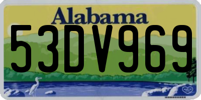 AL license plate 53DV969