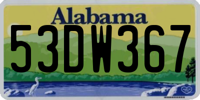 AL license plate 53DW367