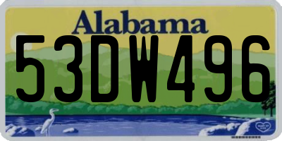 AL license plate 53DW496
