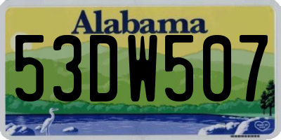 AL license plate 53DW507