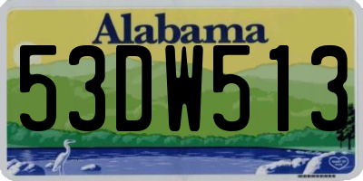 AL license plate 53DW513